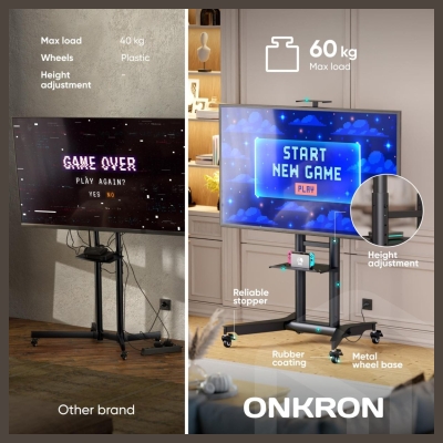 Onkron TV SET ACC MOBILE STAND/32-75"/BLACK TS1571-B ONKRON