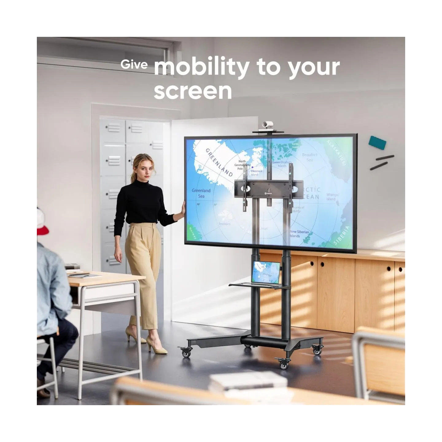 Onkron TV SET ACC MOBILE STAND/32-75"/BLACK TS1571-B ONKRON