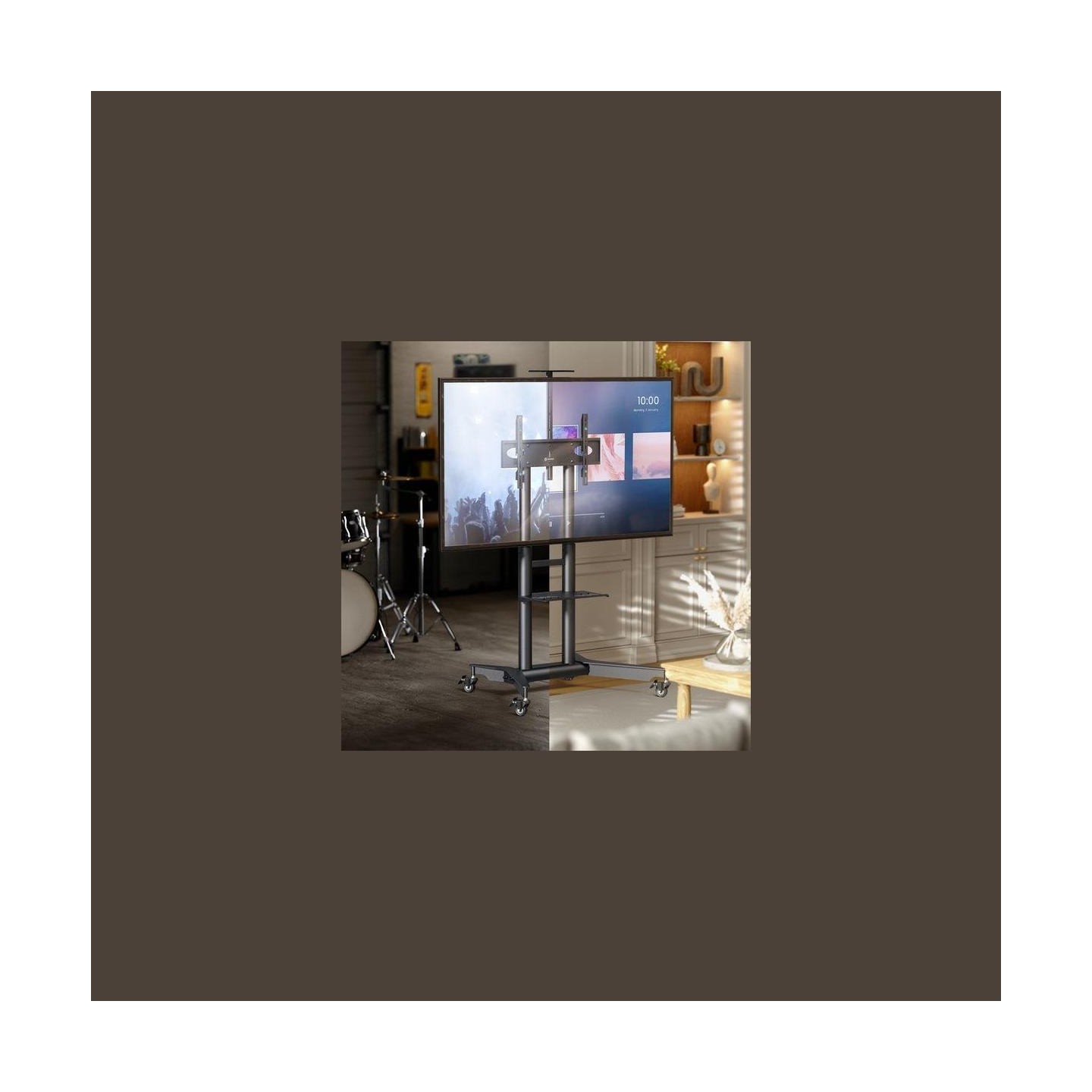 Onkron Mobile TV stand for 32"-75" up to 50 kg, black