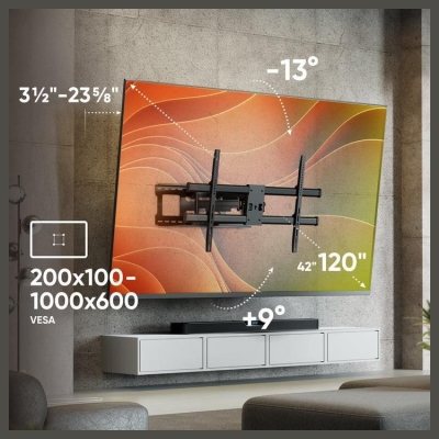 Onkron TV SET ACC WALL MOUNT/42-120"/BLACK M10-B ONKRON