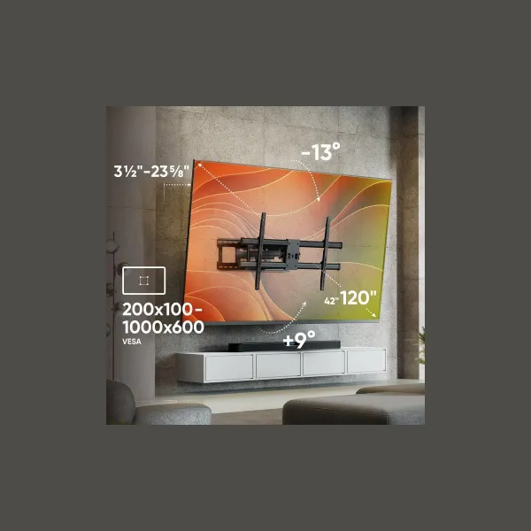 Onkron TV SET ACC WALL MOUNT/42-120"/BLACK M10-B ONKRON