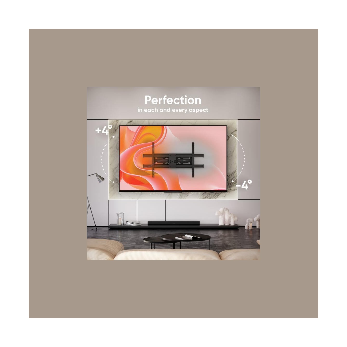 Onkron TV SET ACC WALL MOUNT/42-120"/BLACK M10-B ONKRON