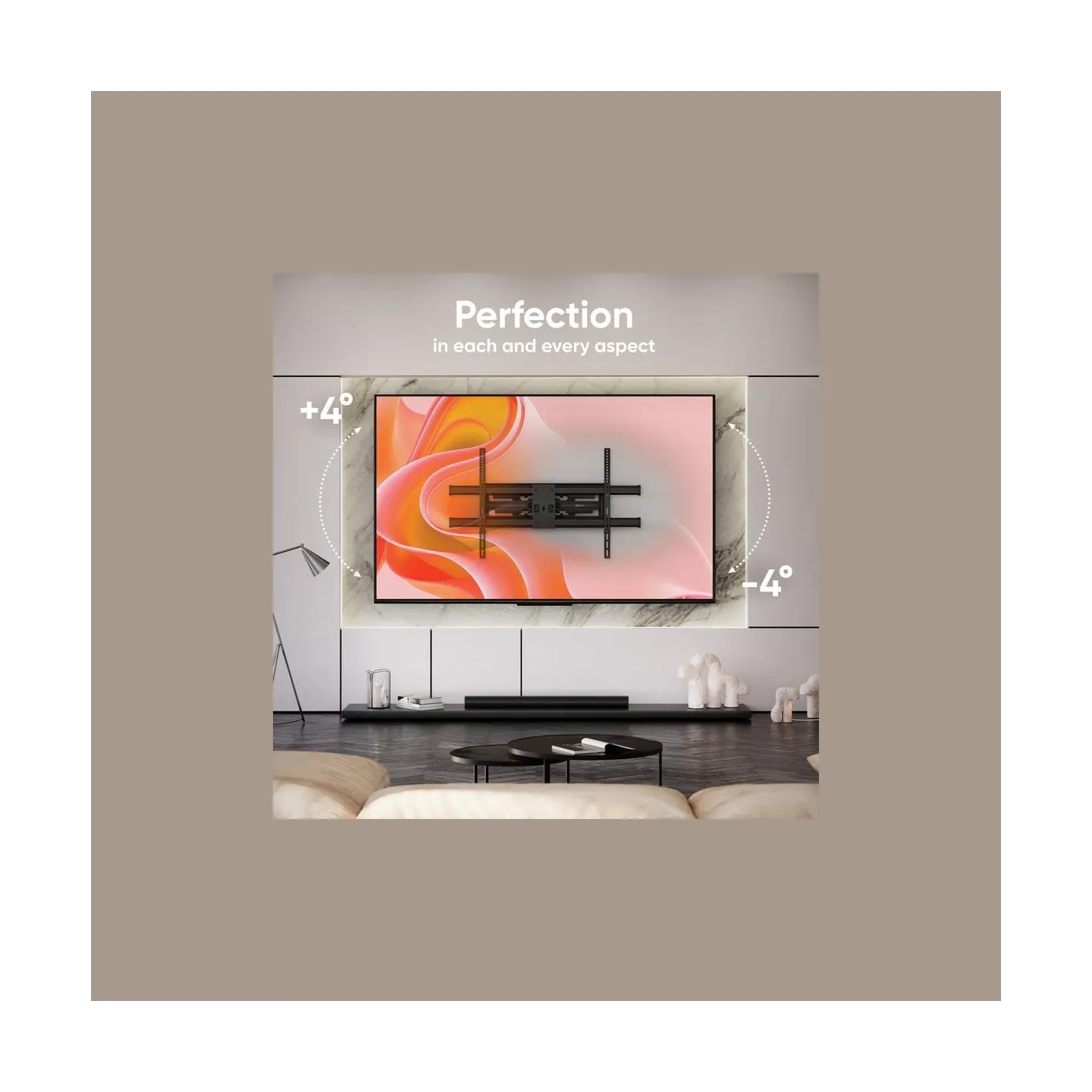 Onkron TV SET ACC WALL MOUNT/42-120"/BLACK M10-B ONKRON