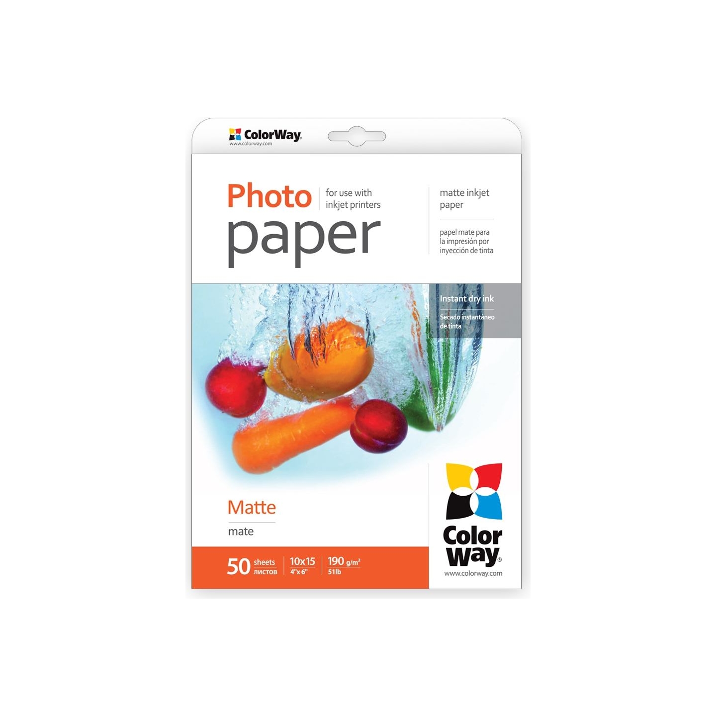 Colorway Matte Photo Paper | 190 g/m² | 10x15