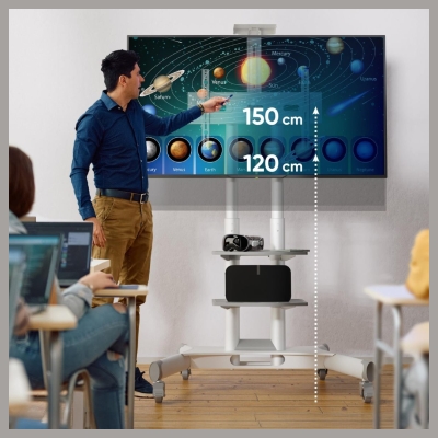 Onkron TV SET ACC MOBILE STAND/40-70"/WHITE TS1552-W ONKRON