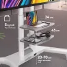 Onkron TV SET ACC MOBILE STAND/40-70"/WHITE TS1552-W ONKRON