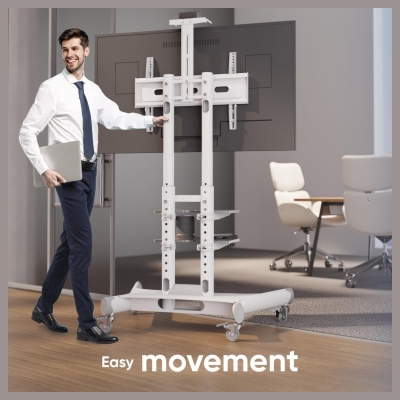 Onkron TV SET ACC MOBILE STAND/40-70"/WHITE TS1552-W ONKRON