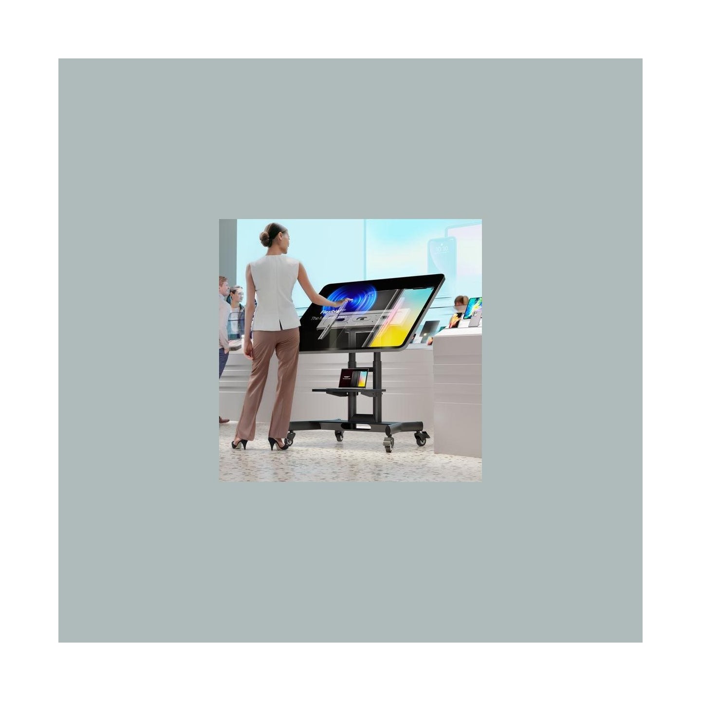 Onkron TV SET ACC MOBILE STAND/32-70"/BLACK TS1350-B ONKRON