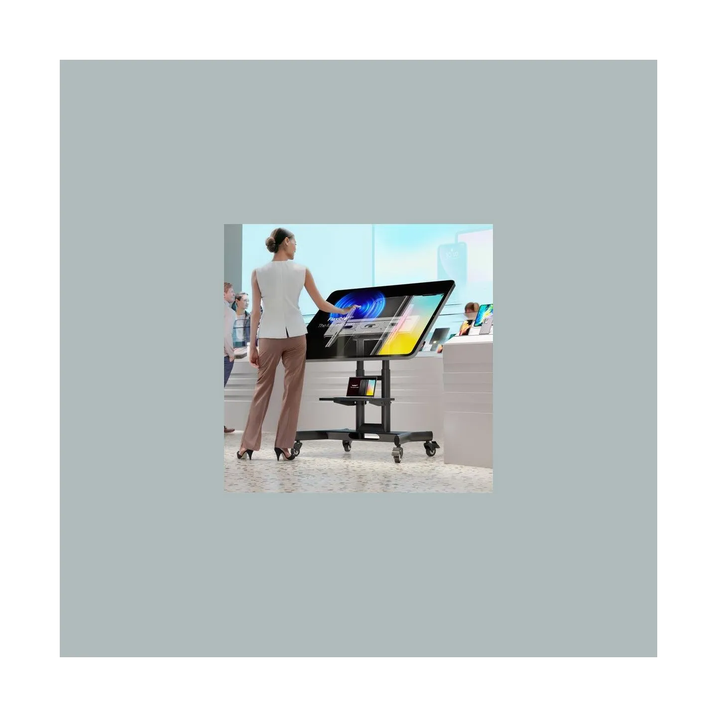 Onkron TV SET ACC MOBILE STAND/32-70"/BLACK TS1350-B ONKRON