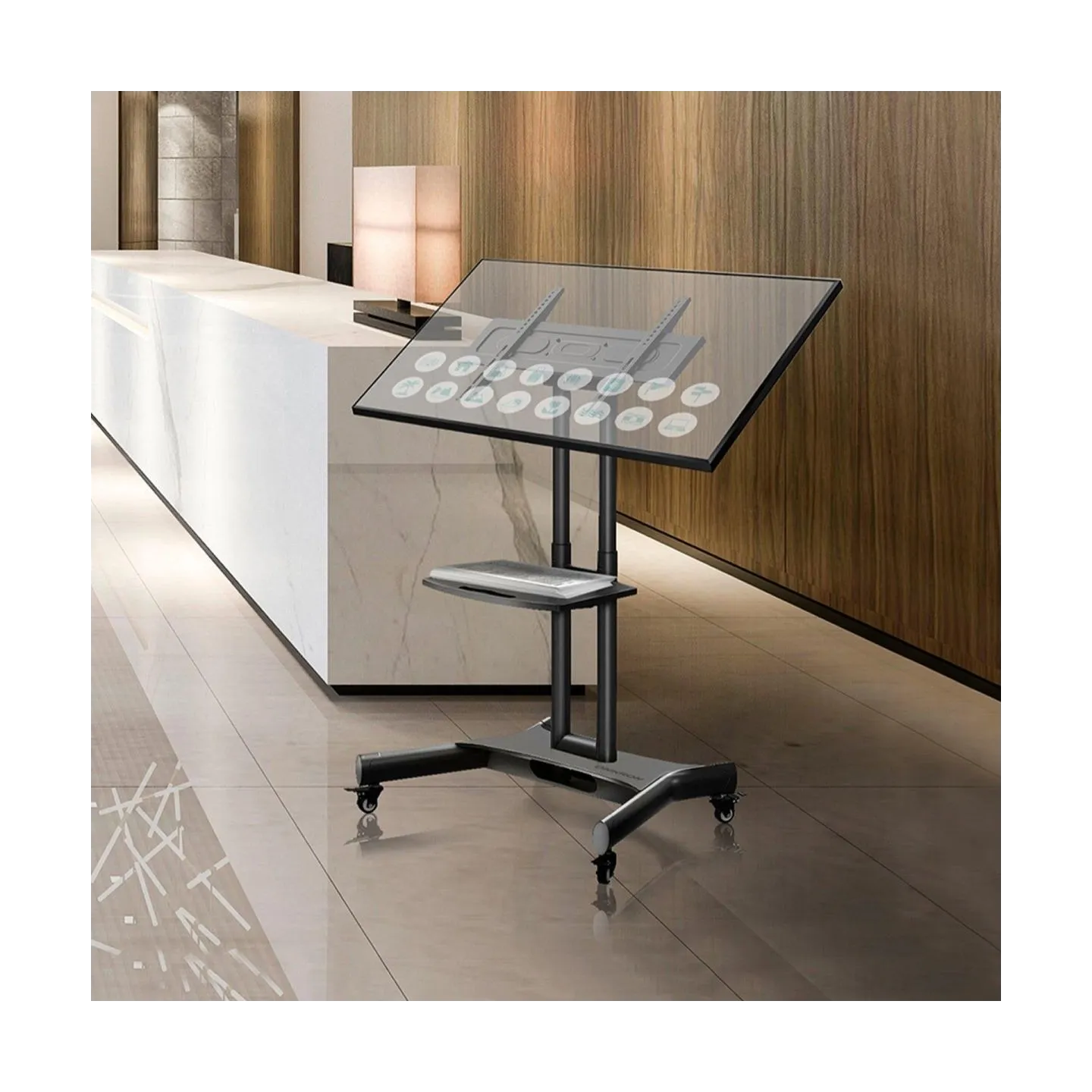 Onkron TV SET ACC MOBILE STAND/32-70"/BLACK TS1350-B ONKRON