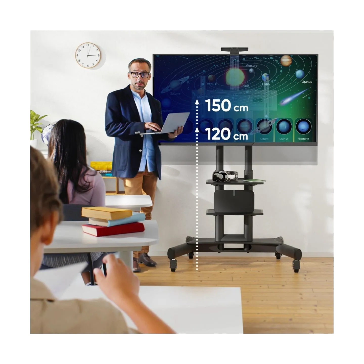Onkron TV SET ACC MOBILE STAND/40-70"/BLACK TS1552-B ONKRON