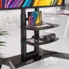 Onkron TV SET ACC MOBILE STAND/40-70"/BLACK TS1552-B ONKRON