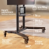 Onkron TV SET ACC MOBILE STAND/55-90"/BLACK TS1871-B ONKRON