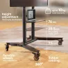 Onkron TV SET ACC MOBILE STAND/55-90"/BLACK TS1871-B ONKRON