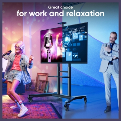 Onkron TV SET ACC MOBILE STAND/55-90"/BLACK TS1871-B ONKRON