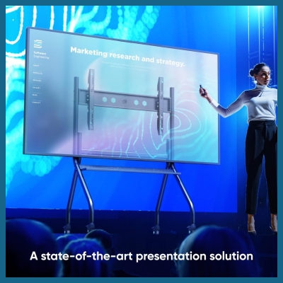 Onkron TV SET ACC MOBILE STAND/60-120" BLACK TS2080-B ONKRON