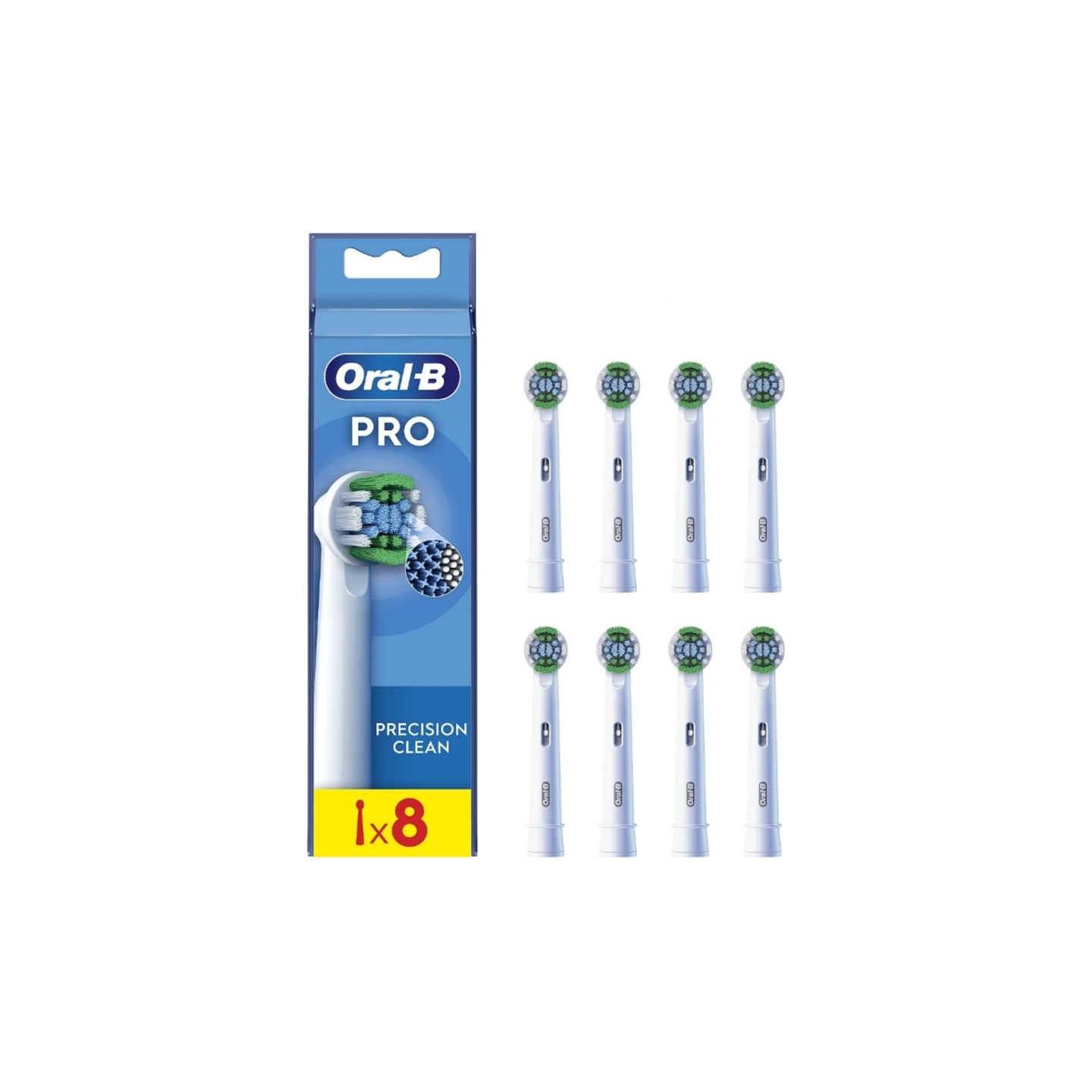 Oral-B | Precision Clean Brush Set | EB20RX-8 | Heads | For adults | Number of brush heads included 8 | White