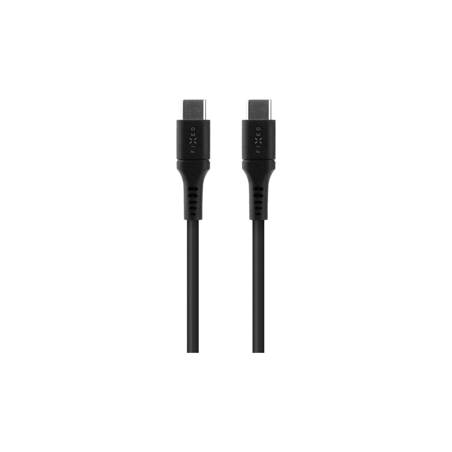 Fixed | Liquid Silicone Cable USB-C/USB-C, 1.2m, 60W | FIXDLS-CC12-BK