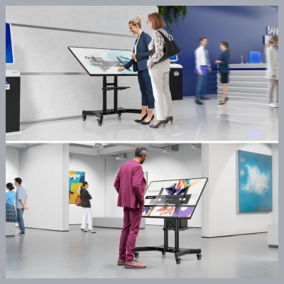 Onkron TV SET ACC MOBILE STAND/50-83"/BLACK TS1380-B ONKRON