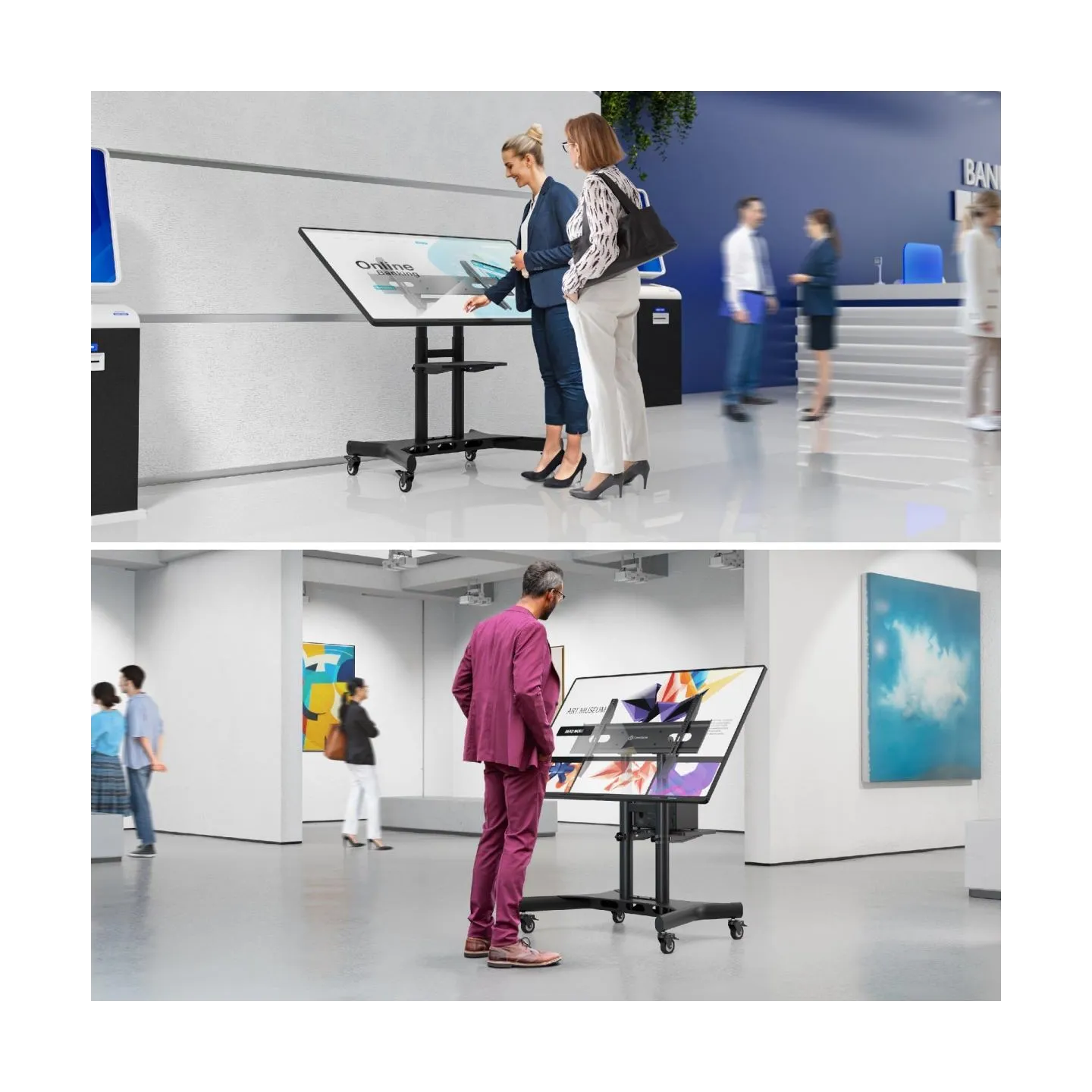 Onkron TV SET ACC MOBILE STAND/50-83"/BLACK TS1380-B ONKRON