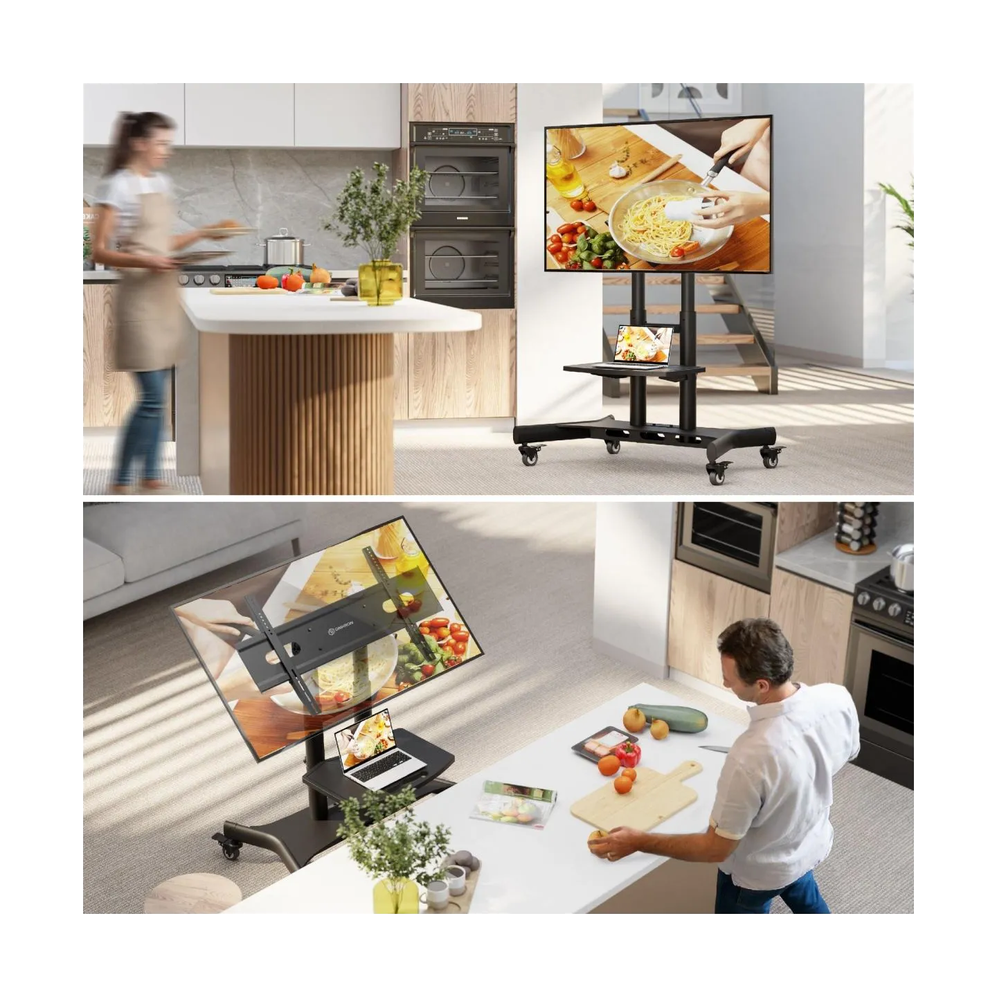 Onkron TV SET ACC MOBILE STAND/50-83"/BLACK TS1380-B ONKRON