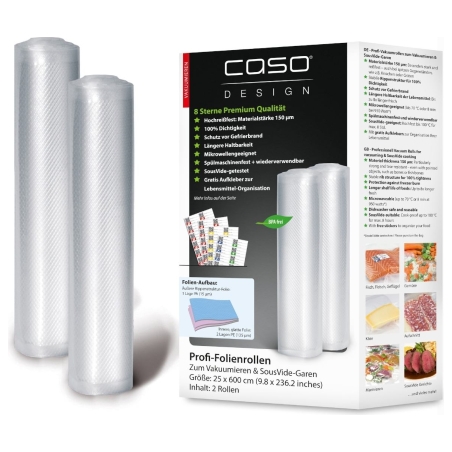 Caso | Foil Roll | 01225 | 2 | Dimensions (W x L) 25x600 cm | Transparent