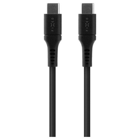 Fixed | Liquid Silicone Cable USB-C/USB-C, 2m, 60W | FIXDLS-CC2-BK
