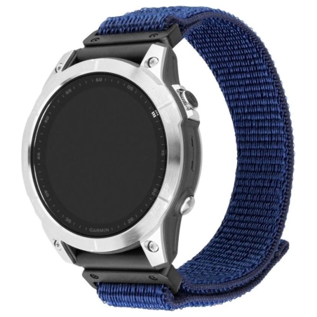 Fixed | Sporty Strap for Garmin QuickFit 22mm | 160-210 mm | Dark blue | Nylon
