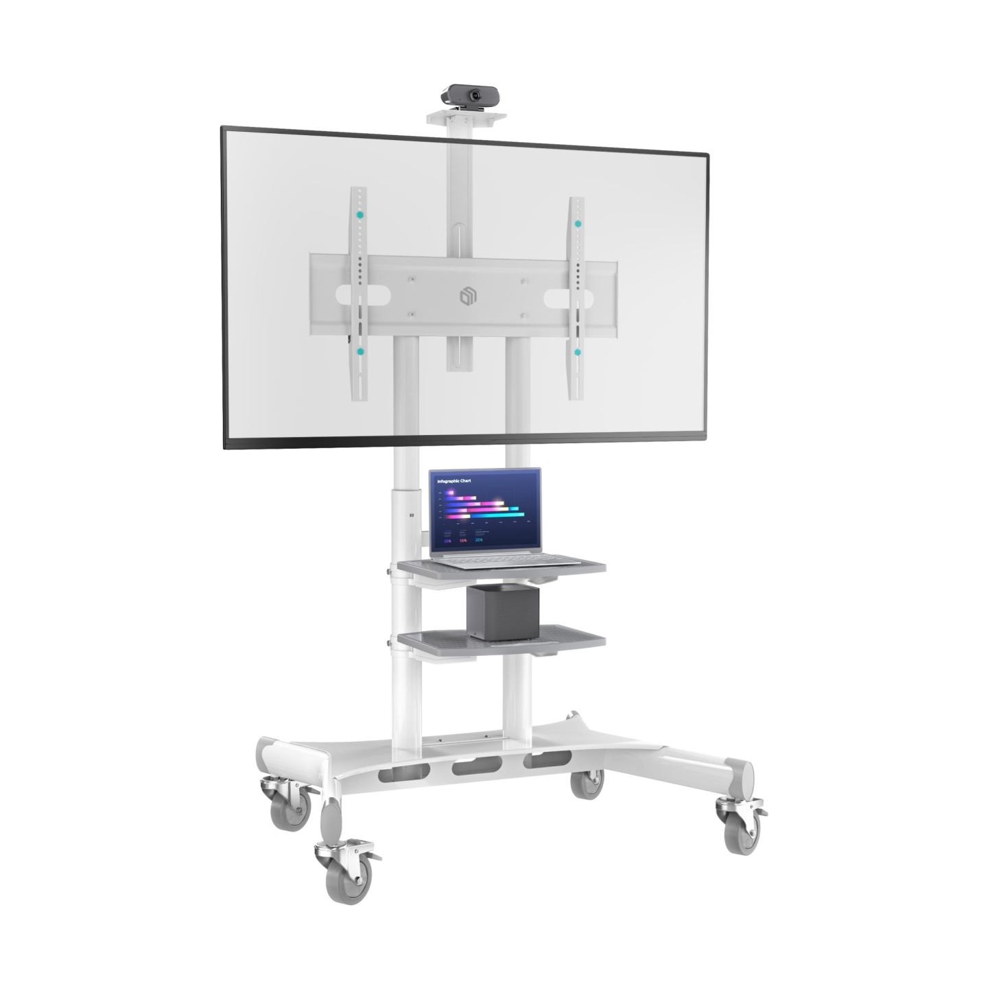 Onkron TV SET ACC MOBILE STAND/50-86"/WHITE TS1881-W ONKRON