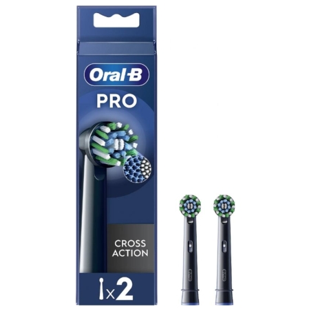 Oral-B | Replaceable toothbrush heads | EB50BRX-4 Cross Action | Heads | For adults | Number of brush heads included 4 | Black