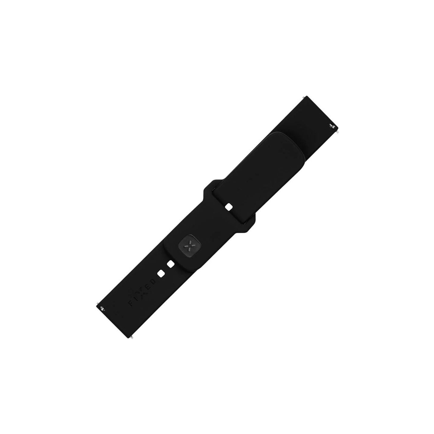 Fixed | Sporty Strap Set with Quick Release 22mm for smartwatch | 160-235 mm | Black | Silicone