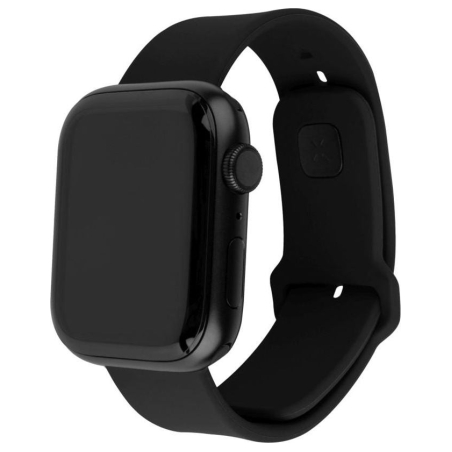 Fixed | Sporty Strap Set for Apple Watch 42/44/45mm | 170-235 mm | Black | Silicone