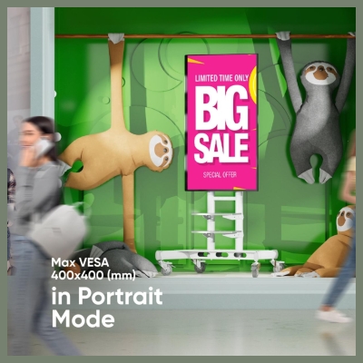 Onkron TV SET ACC MOBILE STAND/50-86"/WHITE TS1881-W ONKRON