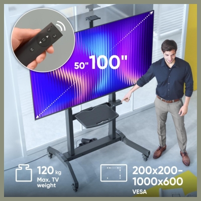 Onkron TV SET ACC MOTOR. MOBILE STAND/50-100" BLACK TS1991E-B ONKRON