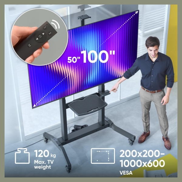 Onkron TV SET ACC MOTOR. MOBILE STAND/50-100" BLACK TS1991E-B ONKRON