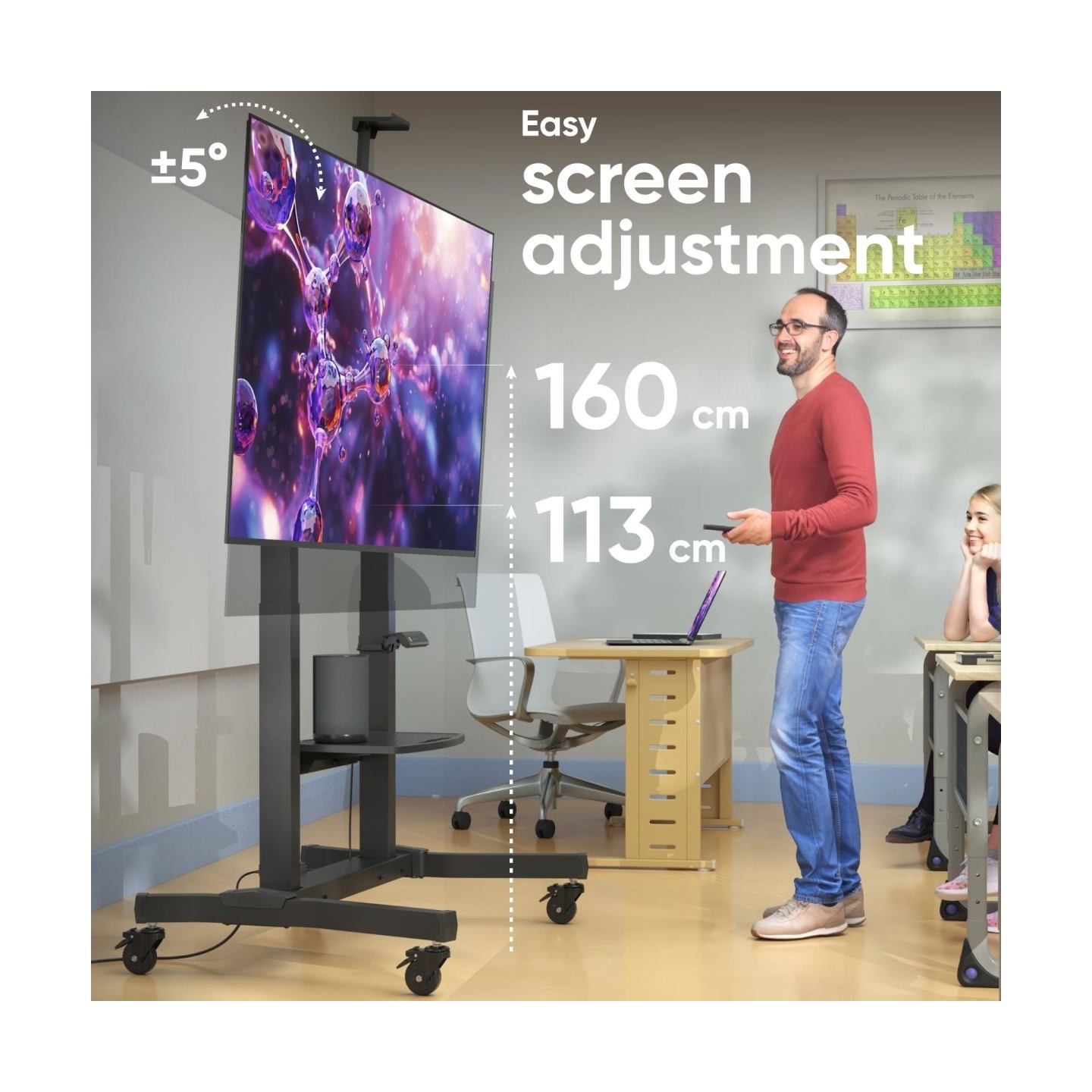 Onkron TV SET ACC MOTOR. MOBILE STAND/50-100" BLACK TS1991E-B ONKRON