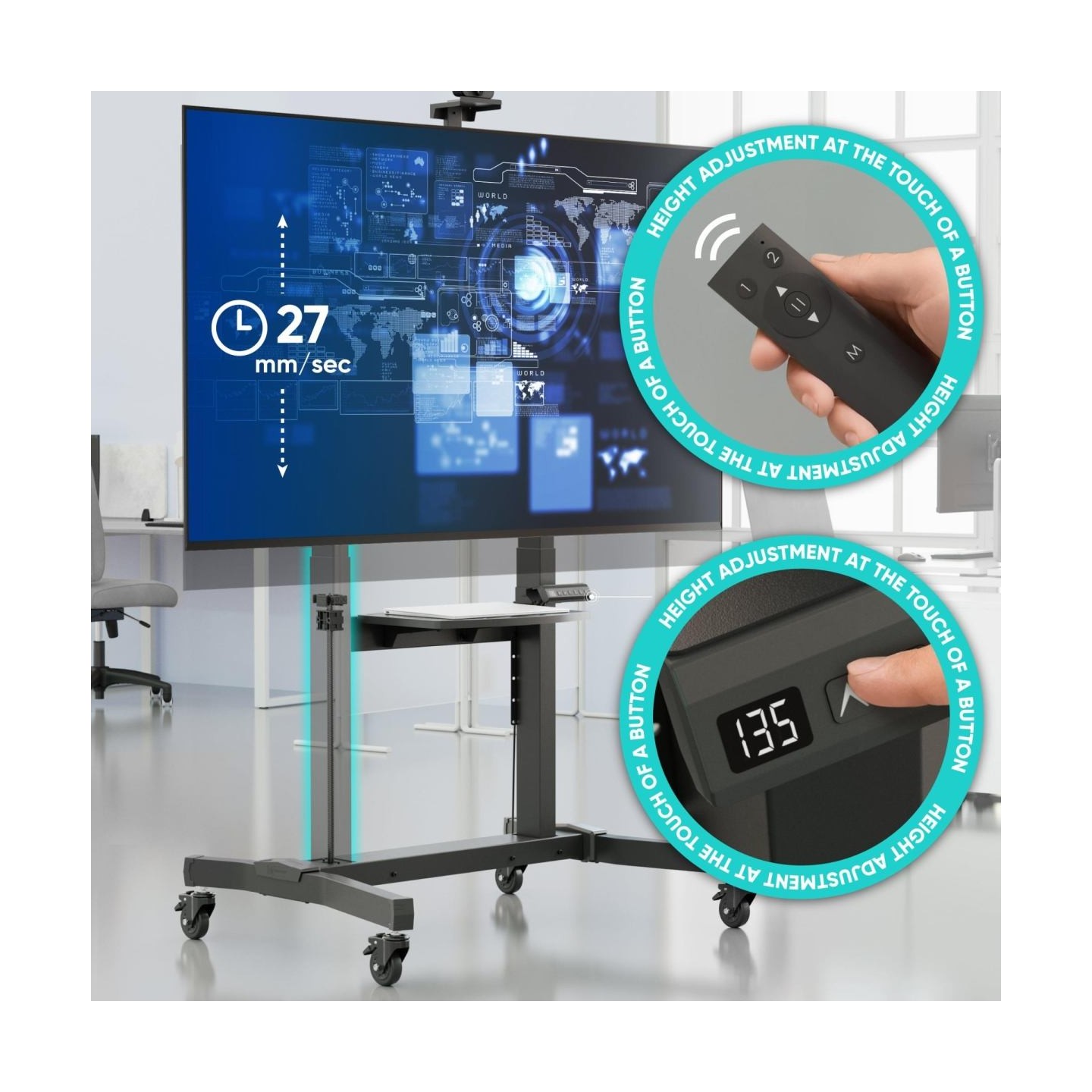 Onkron TV SET ACC MOTOR. MOBILE STAND/50-100" BLACK TS1991E-B ONKRON