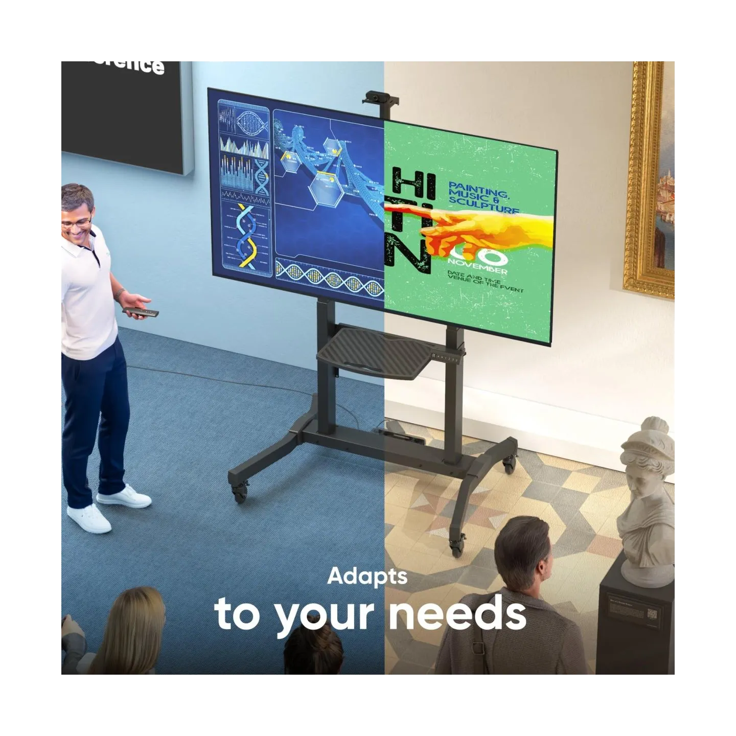 Onkron TV SET ACC MOTOR. MOBILE STAND/50-100" BLACK TS1991E-B ONKRON