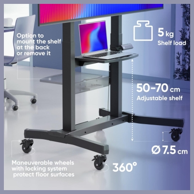 Onkron TV SET ACC MOTOR. MOBILE STAND/50-100" BLACK TS1991E-B ONKRON