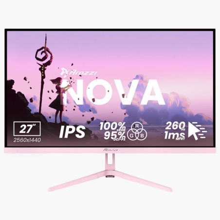 Arozzi Nova 27" IPS, 260Hz, Computer Monitor - Pink