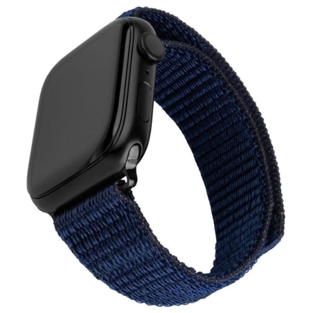 Fixed | Sporty Strap for Apple Watch 42/44/45mm | 160-210 mm | Dark blue | Nylon