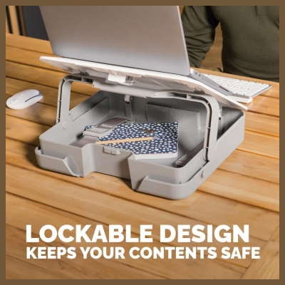 Fellowes | Breyta 2in1 Laptop Carry Case/Laptop Riser | White | 384 x 308 x 89 mm