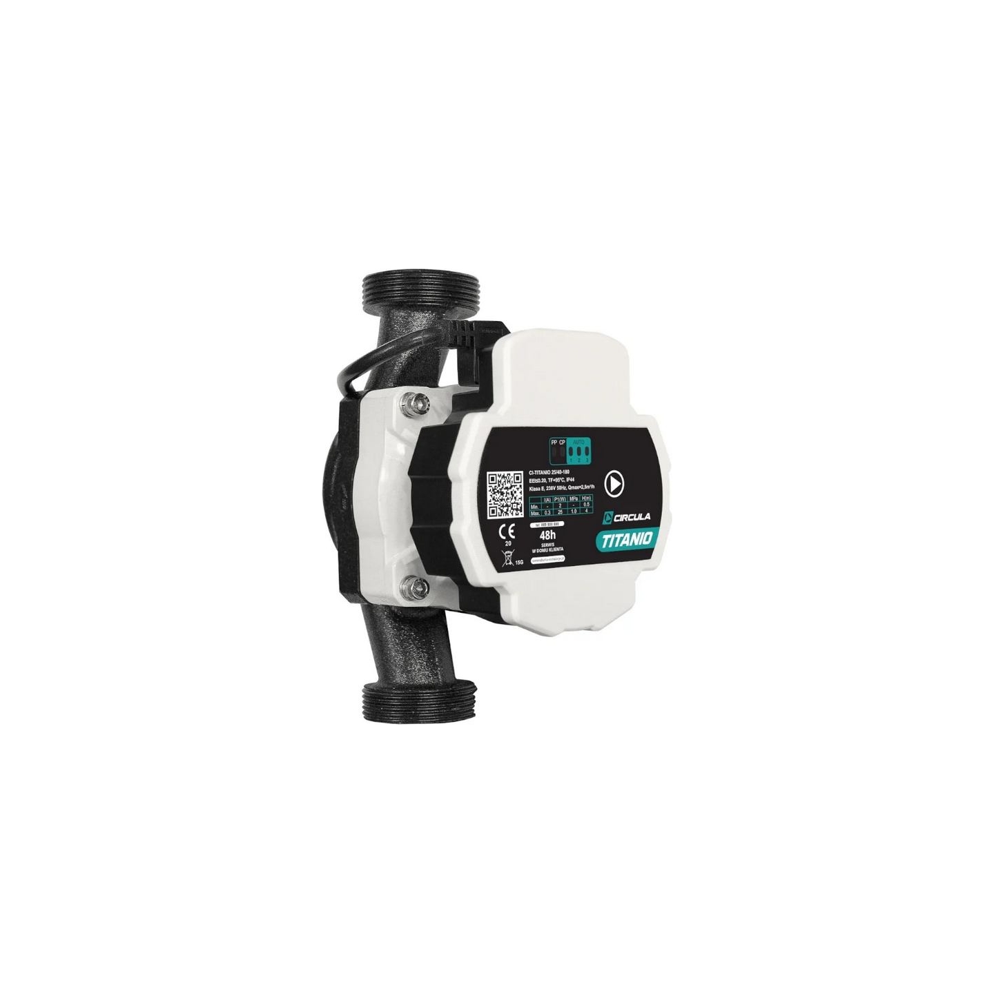 Circula Water Pump Titanio 25/80 130mm