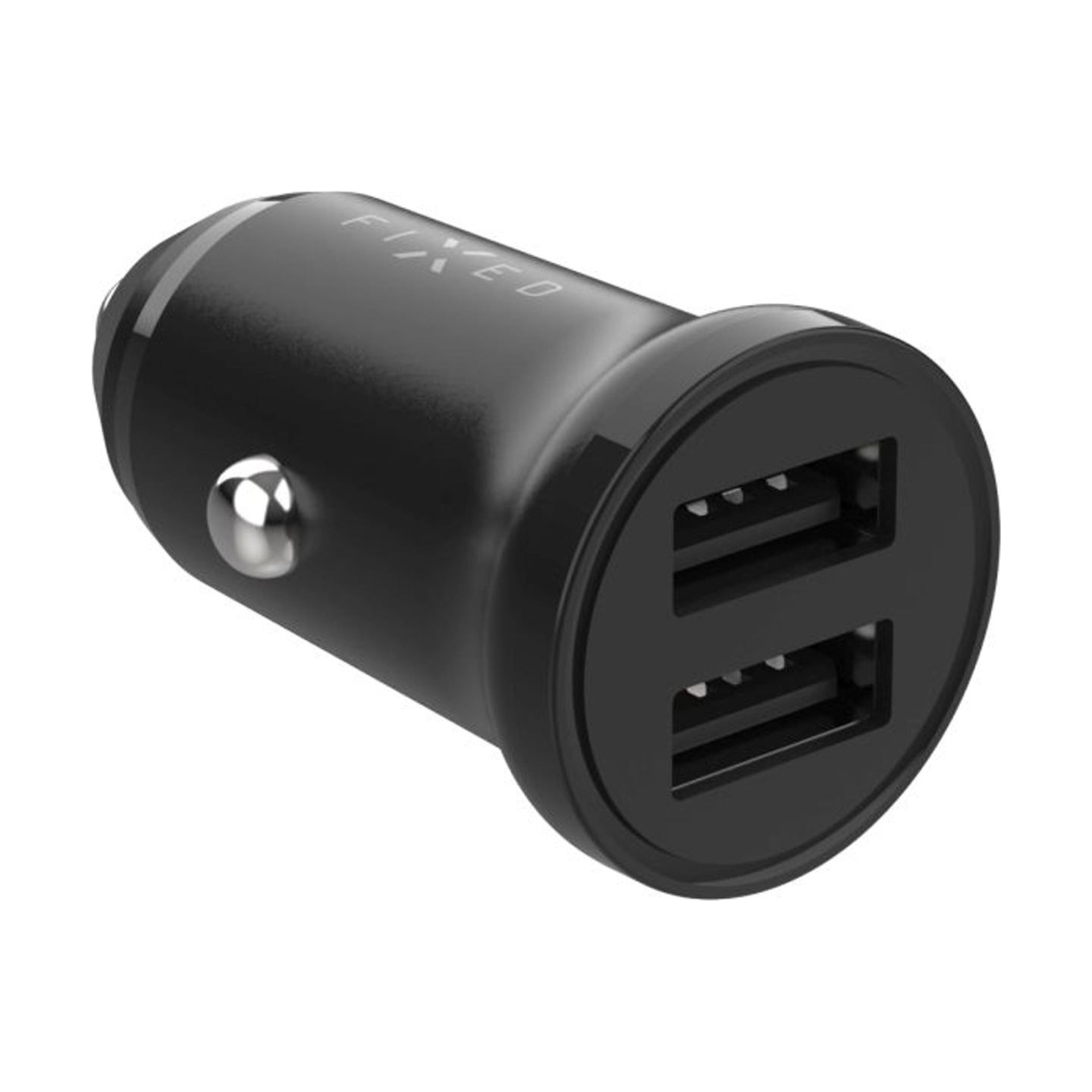 Fixed Dual USB Car Charger 15W, Black | Fixed