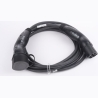 Evaka EV Charging Cable Type 2-Type 2, 22 kW, 32 A, 5 x 6 mm2, 1 x 0.5 mm2, 7 m | ITGAM3872 | Black