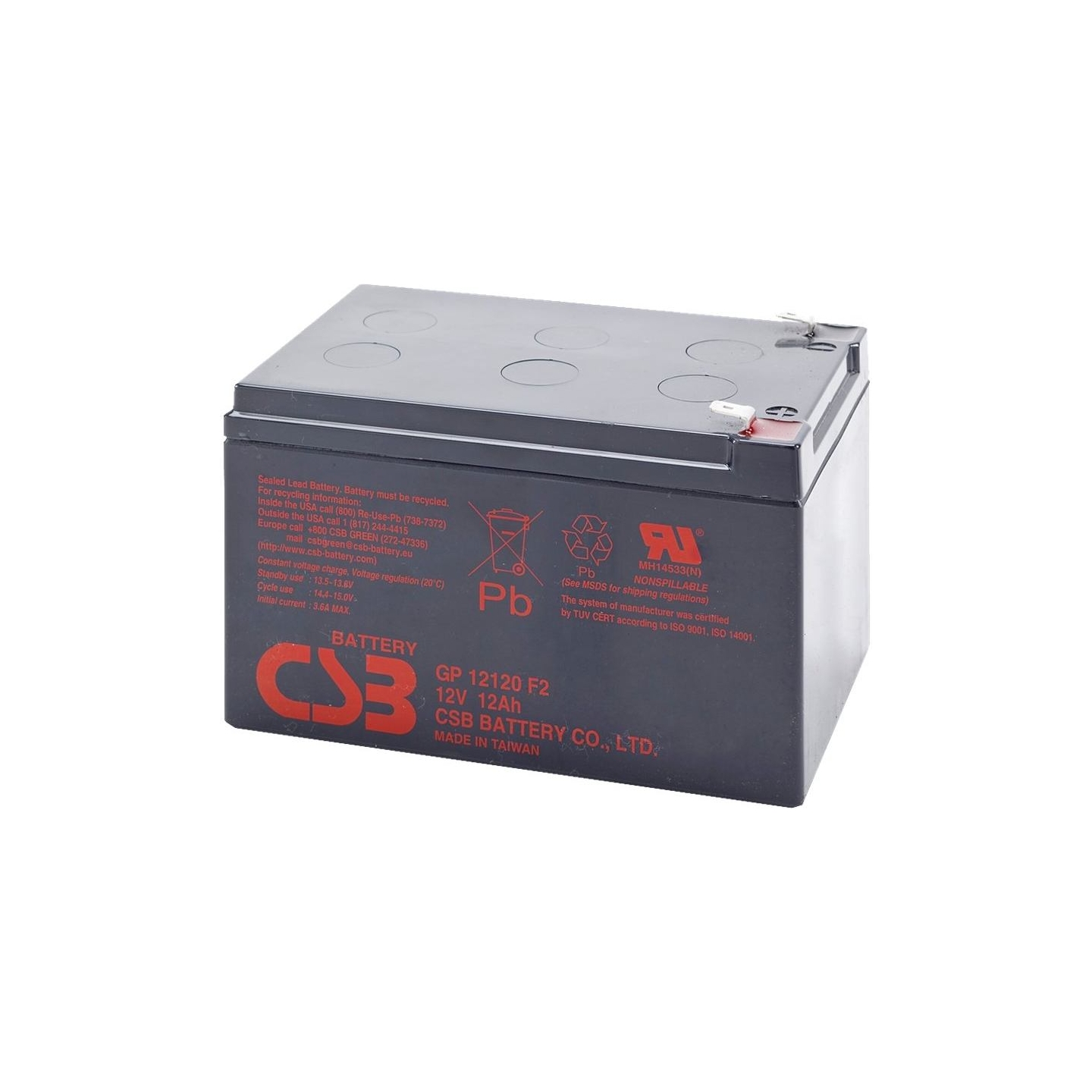 Csb Battery Battery 12V 12Ah F2 Pb | GP12120