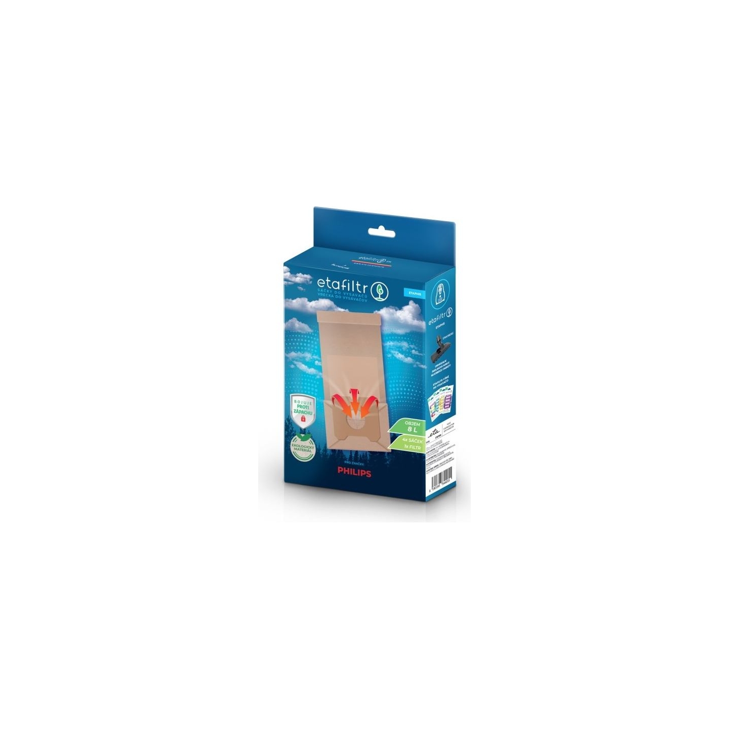 ETA Dust bags for AEG, Electrolux and Philips vacuum cleaners | ETAPHI5 | 4 pc(s) | Brown