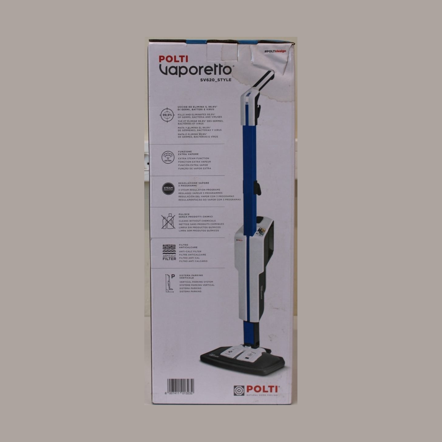 Polti | Polti Steam mop with integrated portable cleaner | PTEU0305 Vaporetto SV620 Style 2-in-1 | Power 1500 W | Steam pressure
