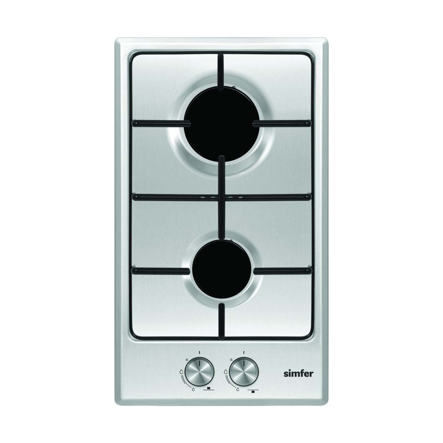 Simfer | Hob | H3.200.VGRIM | Gas | Number of burners/cooking zones 2 | Rotary knobs | Stainless steel