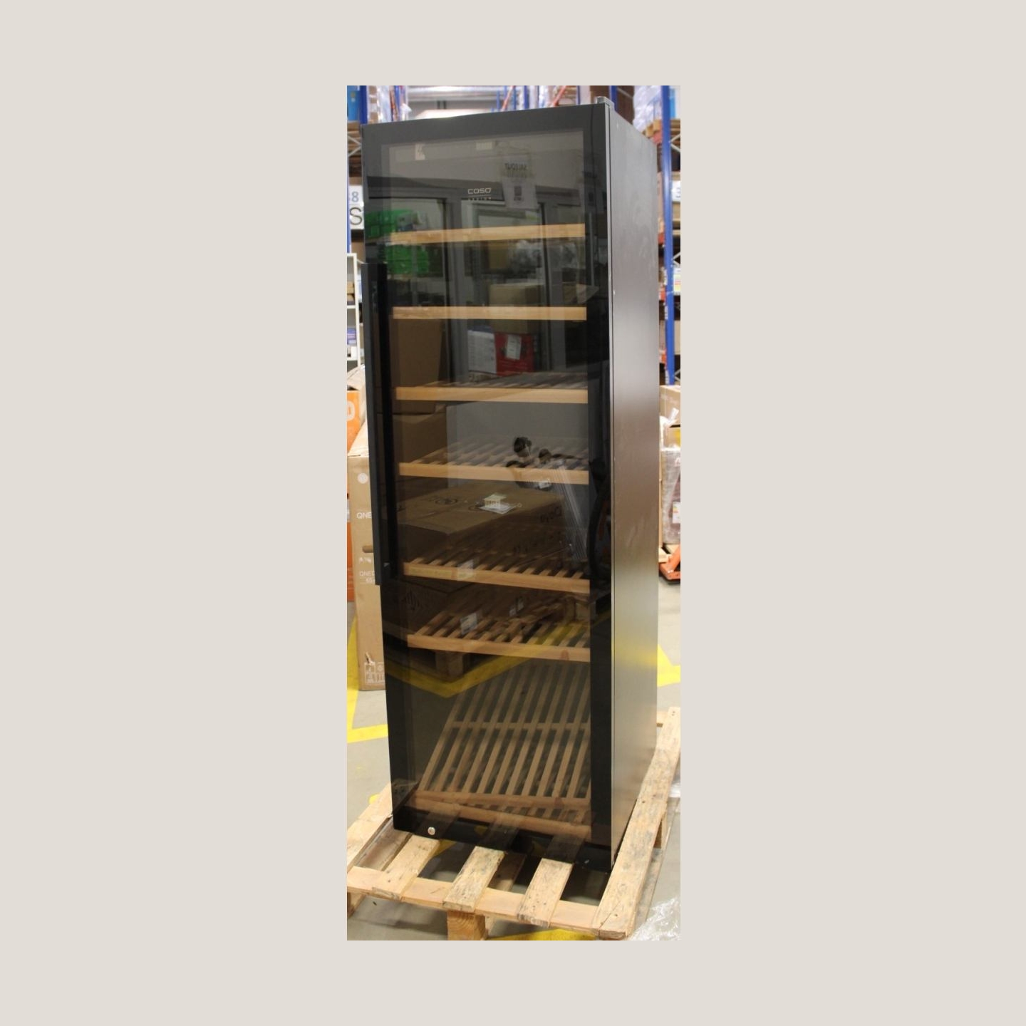 Caso WineExclusive 180 Smart Wine Cooler, Free standing, Height 190 cm, Up to 180 bottles, Compressor technology, Black |  | Cas